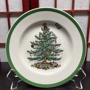 Spode England 7.75" Salad Plate Christmas Tree Pattern 3324-A7 Vintage